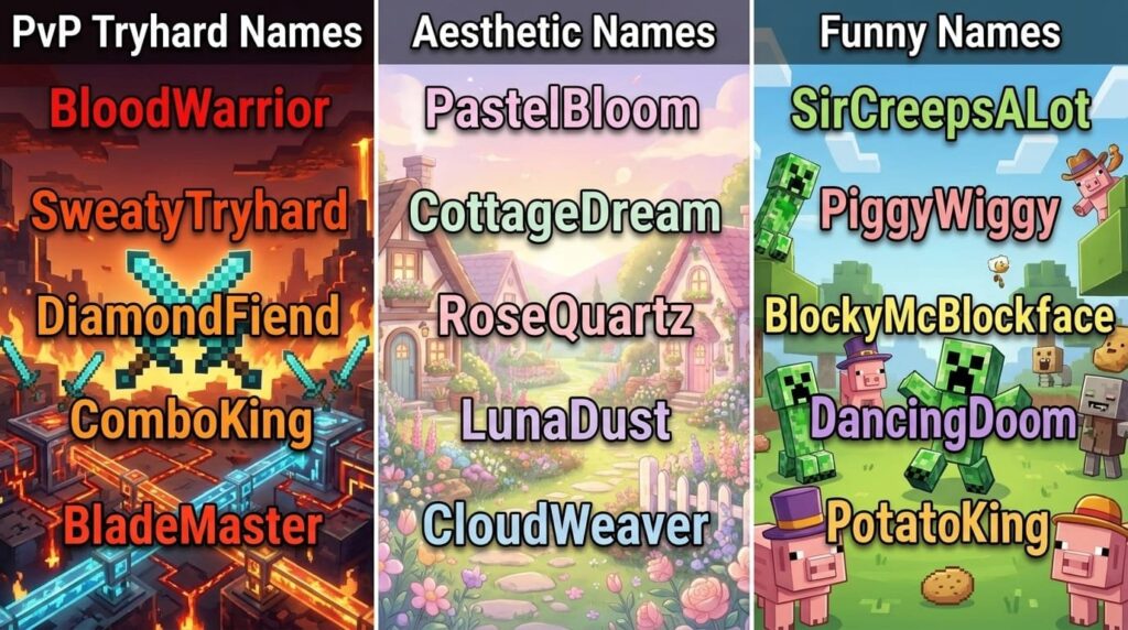 Minecraft Username Ideas Generated by AI